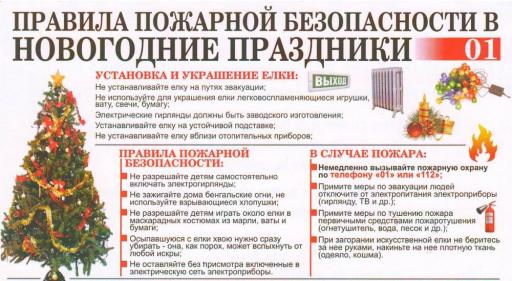 Пожарная безопасность в новогодние праздники